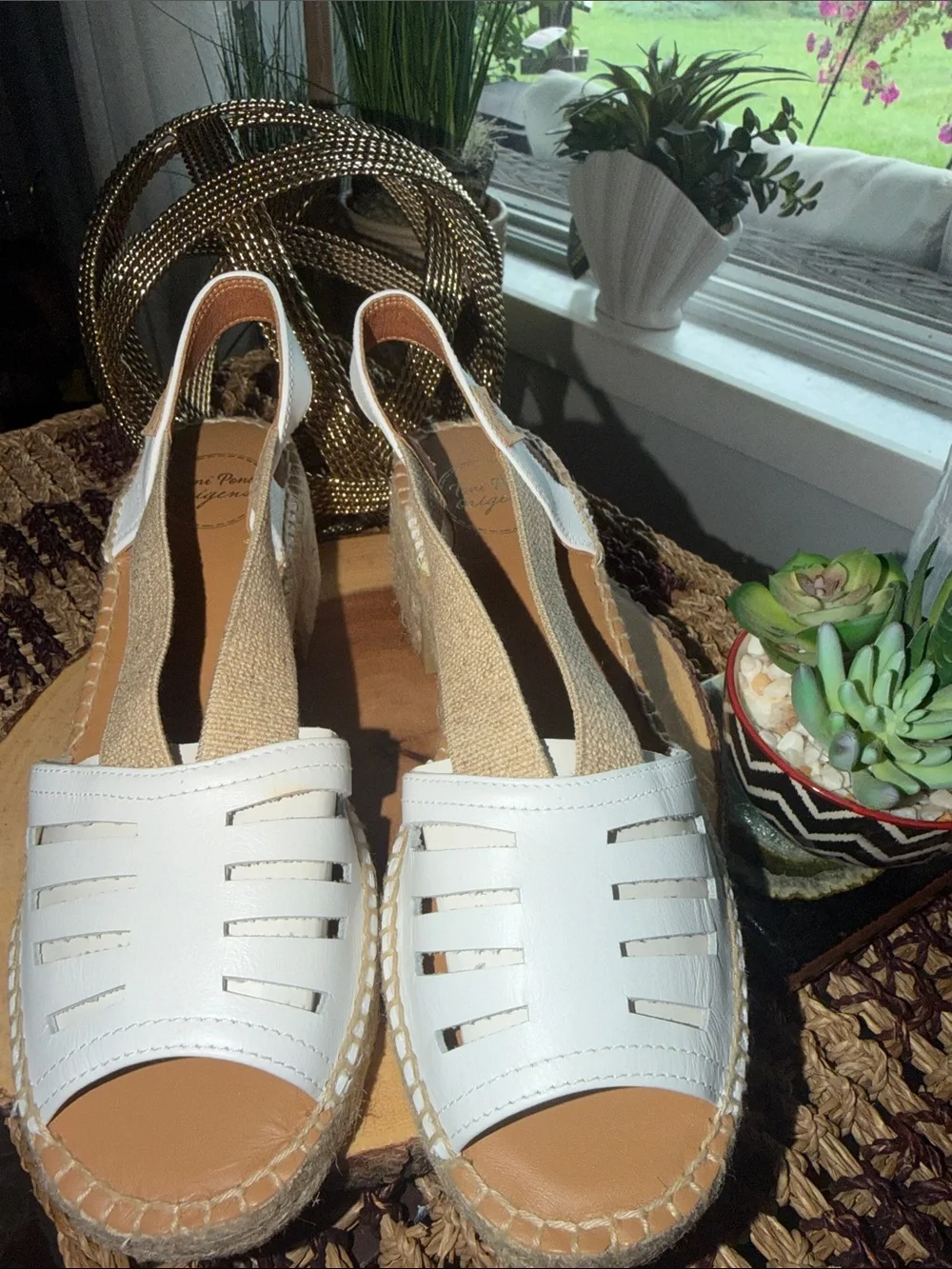 Toni Pons DIMA White Espadrille Sandals EU 37